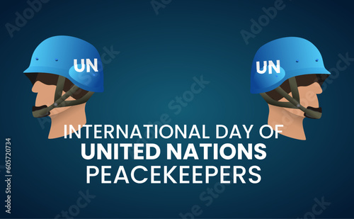 United Nations International Day of Peacekeeping vector design. flat design. flat illustration. may 29