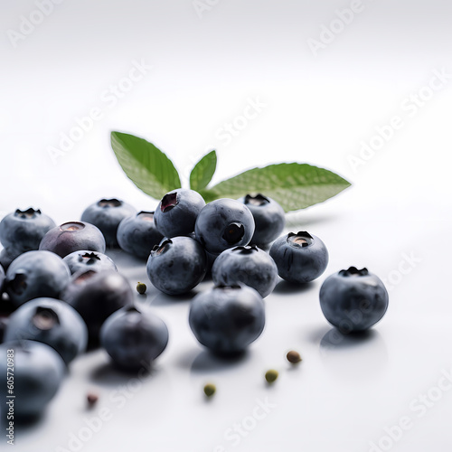 Blueberries Simple Product Photo White Background Illustration