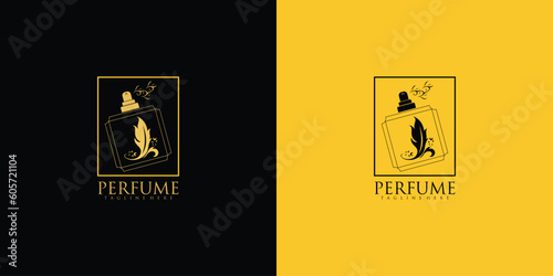 Simple and elegance Perfume logo design with modern style| premium vector