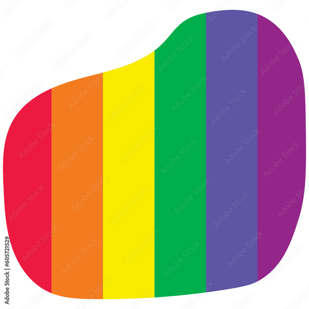 rainbow organic shape