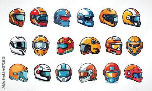 Motorcycle Helmet Vector Pack