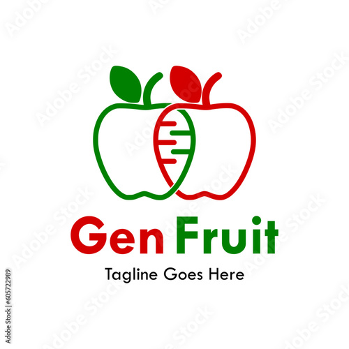 gen fruit design logo template illustration