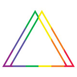 rainbow lgbtq triangle frame