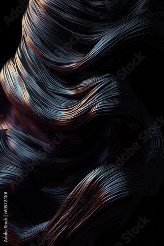 Silver Weaving and Flowing Abstract Background Design