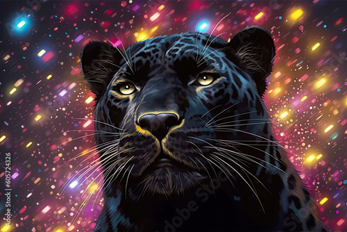 black panther image, AI Generative
