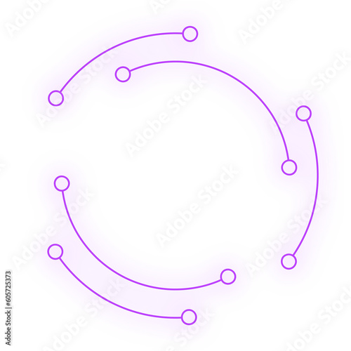 neon tech line frame