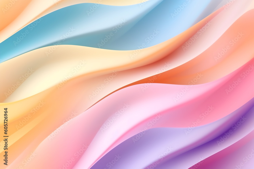 Abstract rainbow textile waves background. Curved wave in motion. A soft background with a pastel-colored gradient. Fashion color trends. Soft focus Abstract rainbow textile waves background. Curved wave in motion. A soft background with a pastel-colored gradient. Fashion color trends. Soft focus