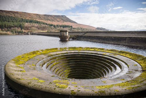 Ladybower reservoir spillway, Peak District, UK