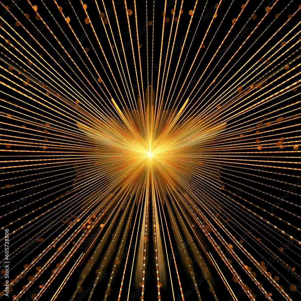 Obraz premium Radiant rays lines emanating from central point