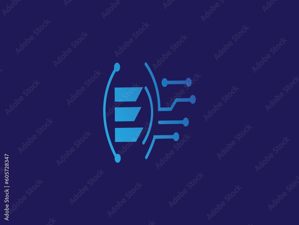 E tech vector icon.digital modern unique E technology business logo E tech vector icon.digital modern unique E technology business logo