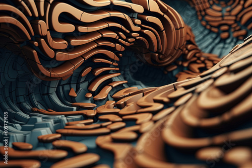 Intricate 3D abstract pattern wallpaper photo
