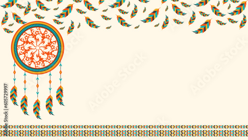 native american day background design