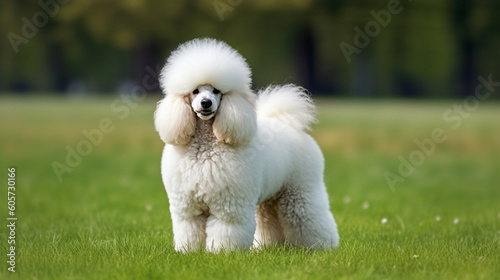 poodle playing in a park