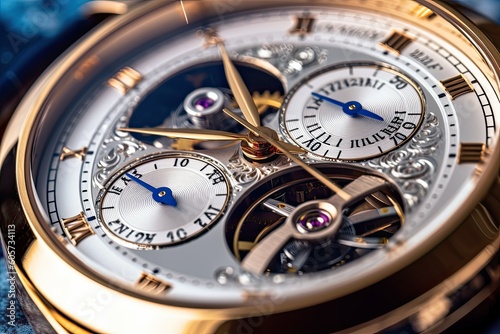 Closeup of Luxury swiss watch, Wrist watch for men, Generative AI