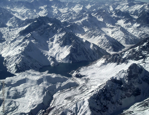 Cordillera de los Andes from an airplane