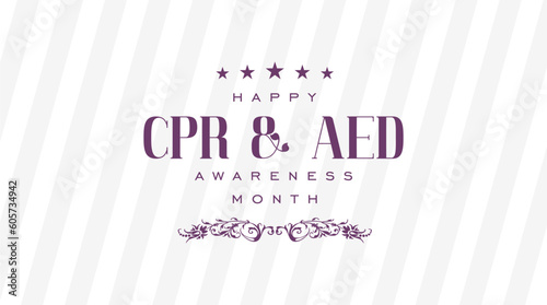 CPR and AED Awareness week background template