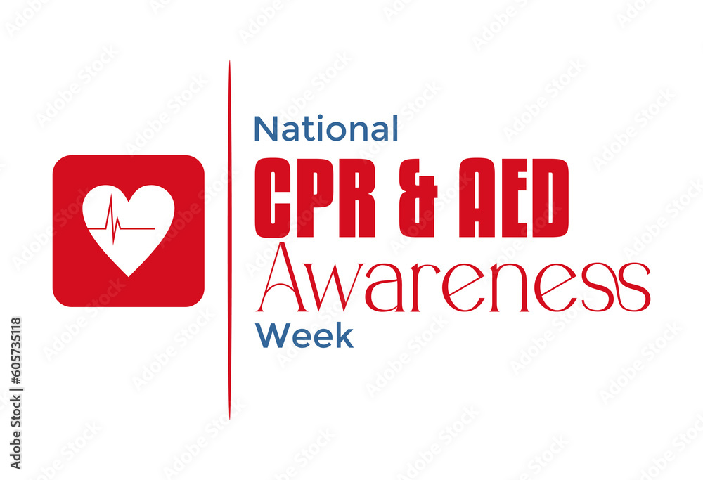 CPR and AED Awareness week background template