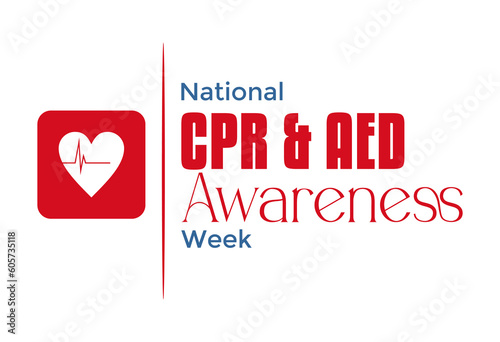 CPR and AED Awareness week background template