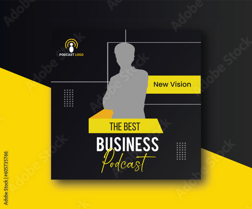Business Podcast social media banner design , 
design for your Business Podcast webinar 