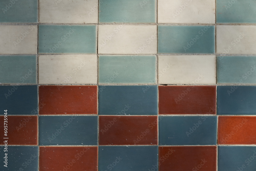 Fototapeta premium antique mosaics with primary colors