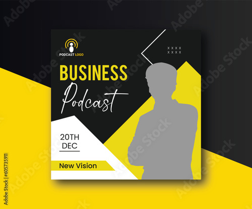 Business Podcast social media banner design , 
design for your Business Podcast webinar 