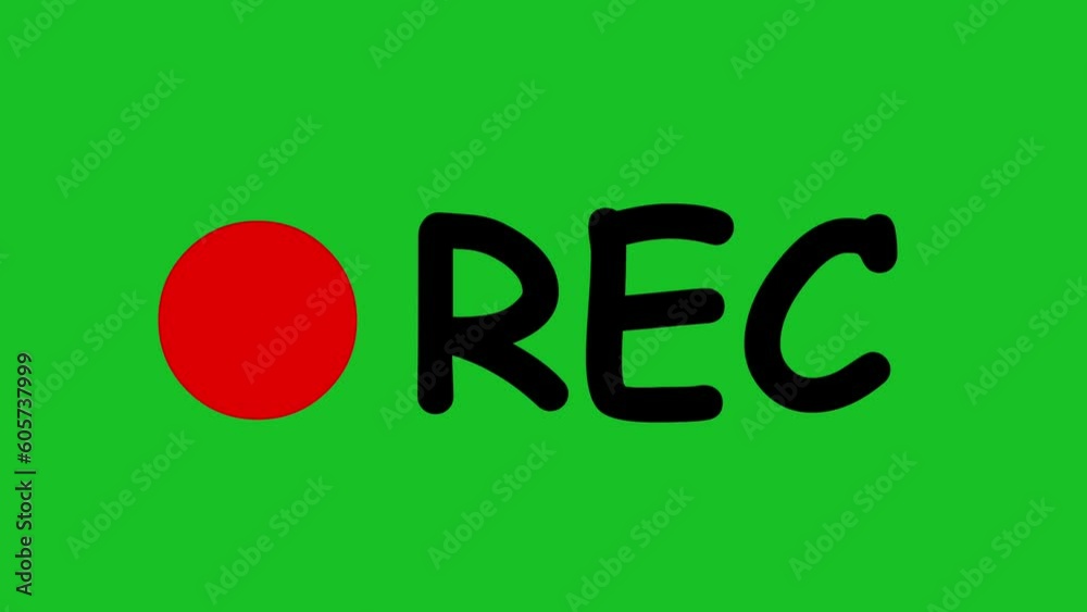 Video Camera recording, blinking record button Green screen motion graphic effects. Video Camera recording, blinking record button Green screen motion graphic effects.