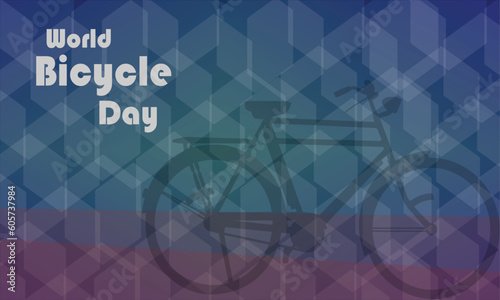 this world bicycle day template with a transparent cube background is for various purposes in commemoration of world cycling day