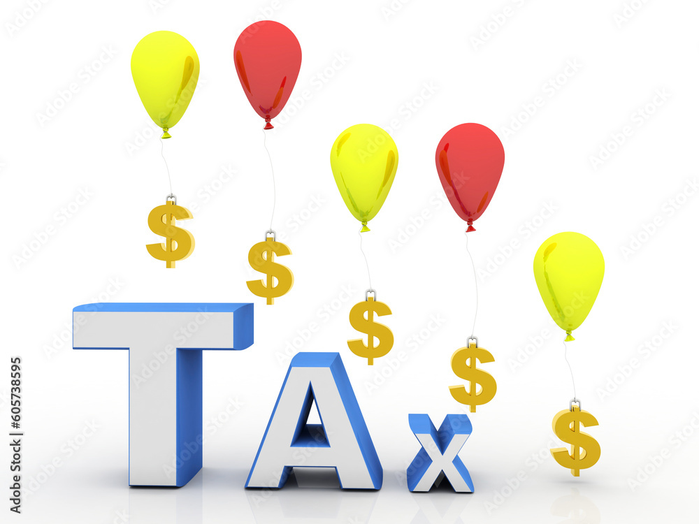3d illustration usd Dollar symbol with tax 3d illustration usd Dollar symbol with tax