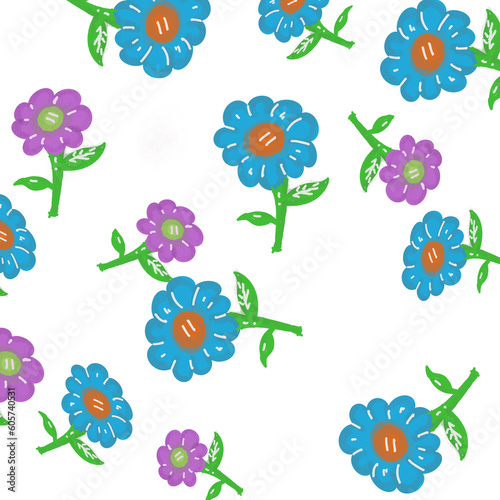 set of flowers