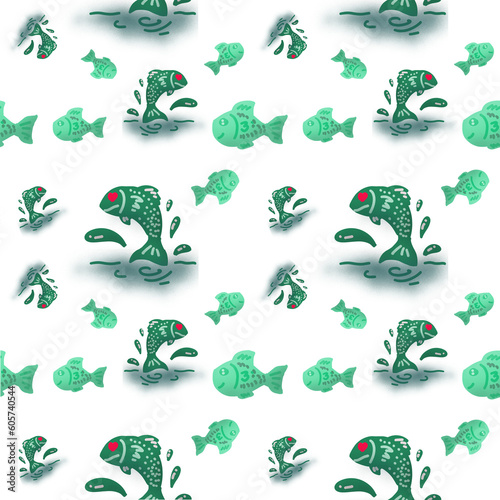 set of green icons