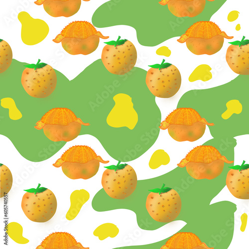 seamless pattern with autumn leaves