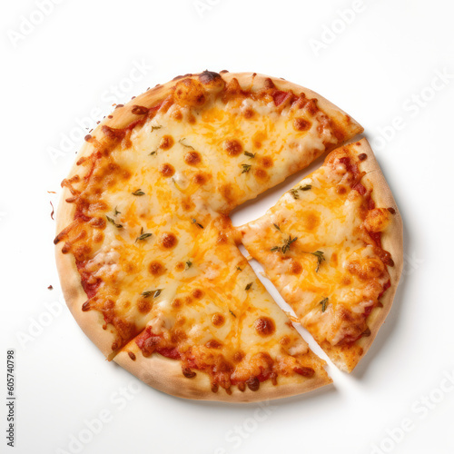 Gluten-free pizza with a crispy crust made from a blend of rice flour and cornmeal  topped with delicious tomato sauce  cheese  and your favorite toppings. AI Generative.