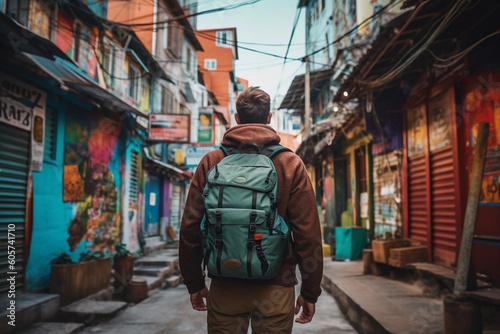 Digital Nomad vagabonding in the street