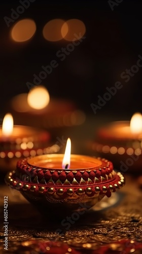 Happy Diwali, Diwali Diya, Generative Ai