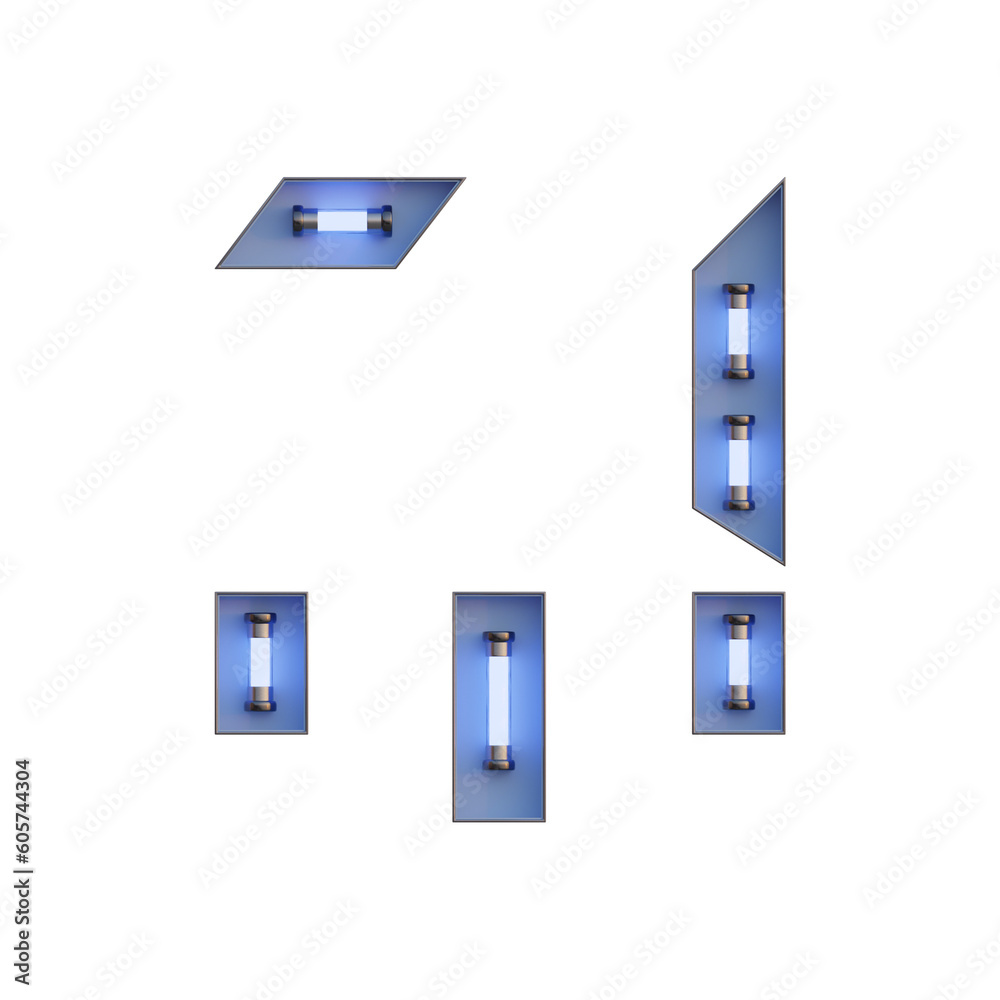 Futuristic Neon 3D Alphabet or PNG Letters Futuristic Neon 3D Alphabet or PNG Letters