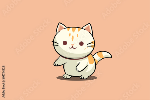 Cartoon cute cat vector