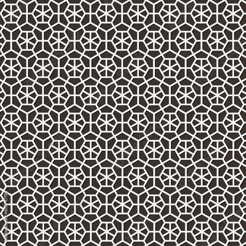 Vector seamless pattern background. Stylish hexagonal line pattern background