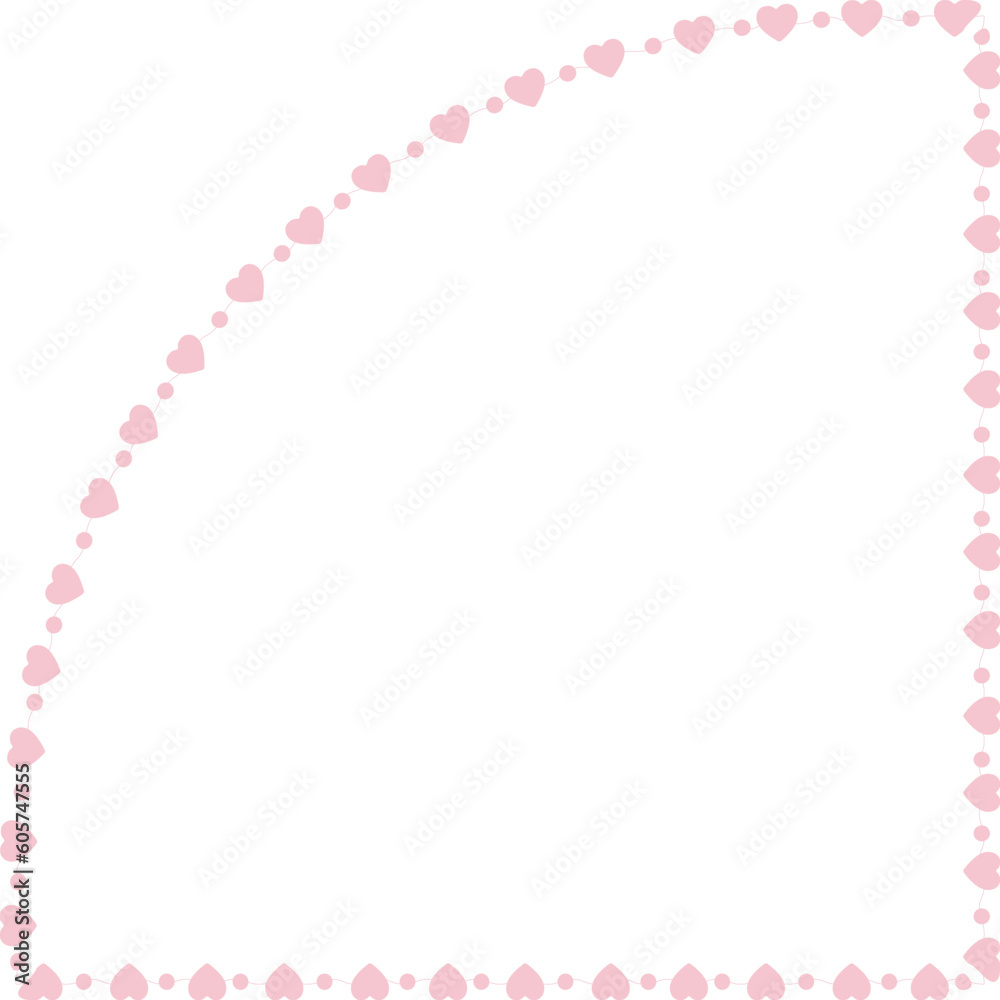 Quadrant Shape Quadrant frame flower border floral vector cute pink pastel decoration love pattern classic romantic photo frame design background wedding anniversary birthday valentine Christmas