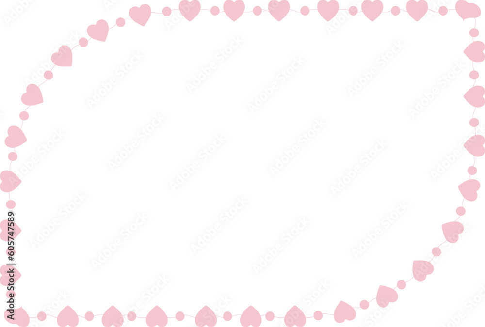 Round Diagonal Corner Rectangle Shape frame flower border floral vector cute pink pastel decoration love pattern classic romantic photo frame design background wedding anniversary birthday valentine