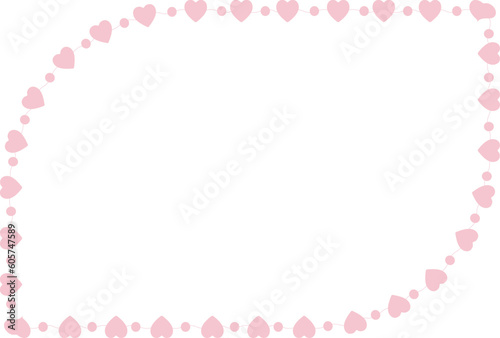 Round Diagonal Corner Rectangle Shape frame flower border floral vector cute pink pastel decoration love pattern classic romantic photo frame design background wedding anniversary birthday valentine © Pannaruj
