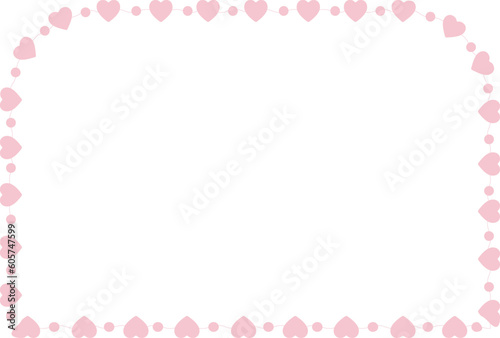 Round Same Side Corner Rectangle Shape frame flower border floral vector cute pink pastel decoration love pattern classic romantic photo frame design background wedding anniversary birthday valentine  © Pannaruj