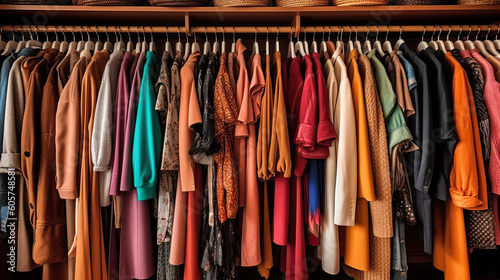 Incredible closet full of clothes.