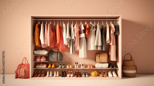 Incredible closet full of clothes.
