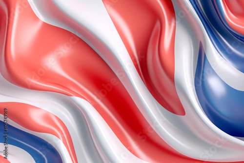 Abstract American Flag in red, White, and Blue. Generative ai