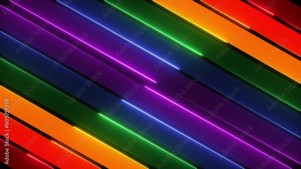 abstract rainbow colour neon lines background