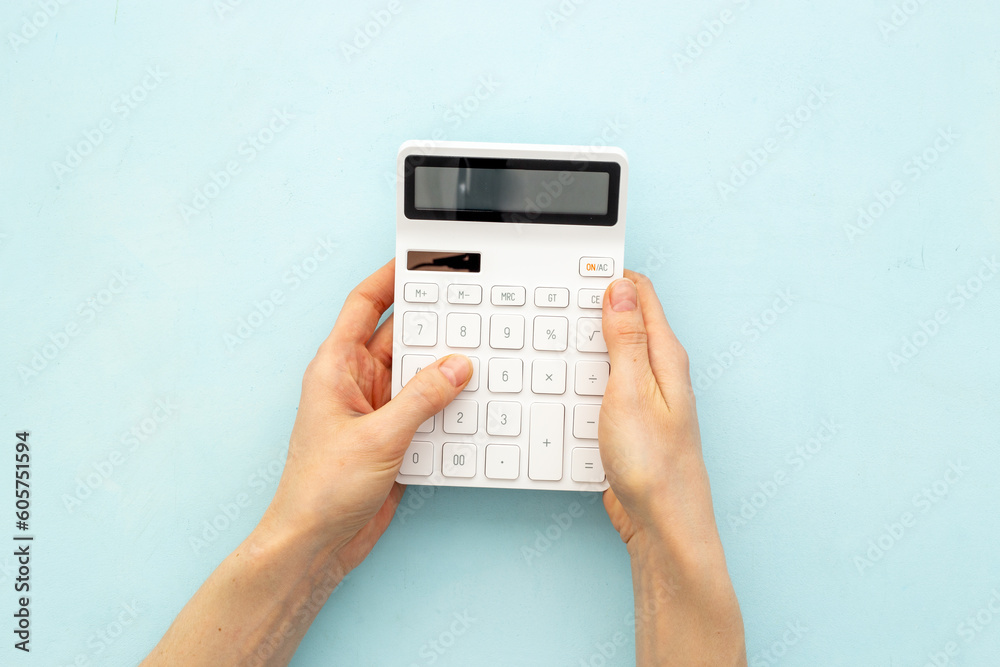 Financial accounting and taxes planning concept with calculation Financial accounting and taxes planning concept with calculation