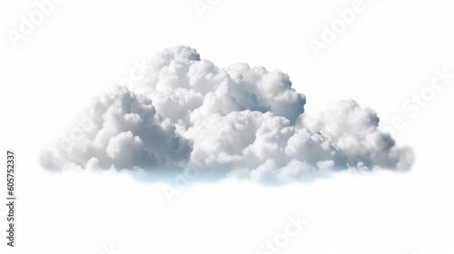 View on a soft white fluffy clouds as background. Generative ai