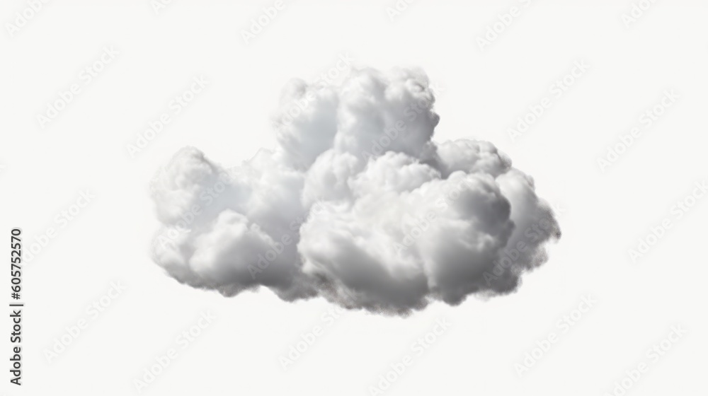 View on a soft white fluffy clouds as background. Generative ai