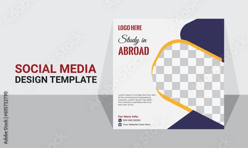 Social Media Post Design For Study Abroad