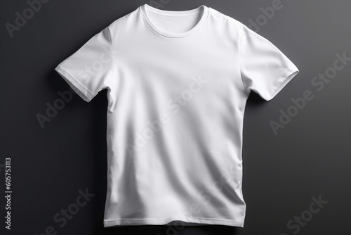 One portrait white t shirt mock up. Generative AI image